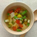 朝ベジレシピ♪火を使わない！パプリカとズッキーニの和風冷製スープ by TOMO（柴犬プリン）さん