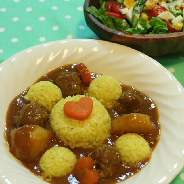 バーモントカレーでCMみたいなカレーライス