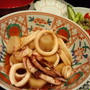 里芋とイカの煮物と砂肝塩ダレの夕飯