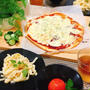 手作りピザとフェトチーネアルフレッドの夕ご飯