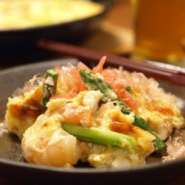 山芋鉄板　アスパラガス入りです。