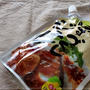 ホタテとトマトの柚子ポン酢ジュレサラダ　と　残り焼き鶏のパスタ