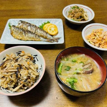 鰯の塩焼き（晩御飯）