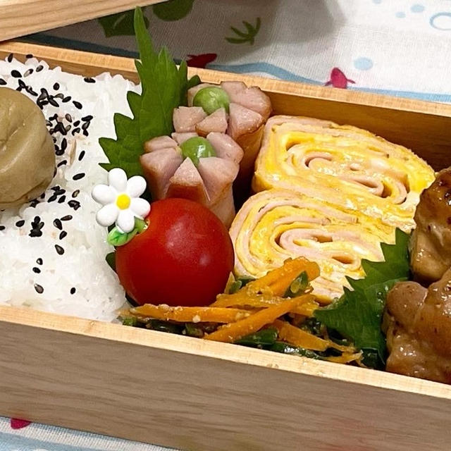 【お弁当】お弁当作り/ワンパン弁当/ピリ旨！！！鶏の山賊焼き