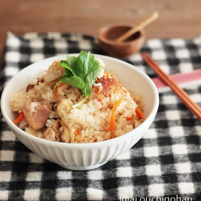 炊飯器に入れて炊くだけ♡ほっこり鶏肉と里芋の炊き込みご飯♡