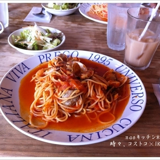 魚介類トマトソースパスタランチ♪
