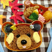 そぼろでトイプー弁当瓶詰めのそぼろで作るからお手軽です(*^^*)/娘に「くまさ...