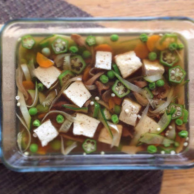 焼き豆腐と野菜の惣菜ジュレ