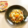 マルちゃん正麺担々麺　もやし汁なし坦々麺　野菜と豚肉の炒め物リメイク
