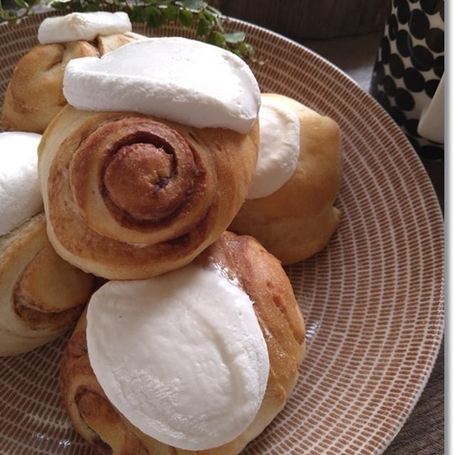 スモア風シナモンロール☆作ってみたいけどシナモン食べれる！？久々のギャン泣き