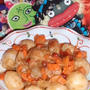 鶏肉と里芋のオイスター煮＆新玉ネギのスタミナ炒め（お家カフェ）