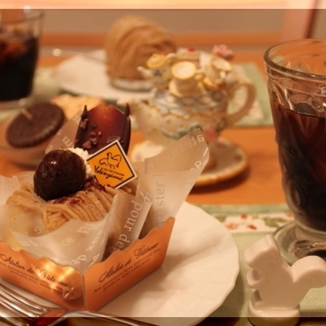 秋の王道スイーツ♪ モンブランと栗のショートケーキ