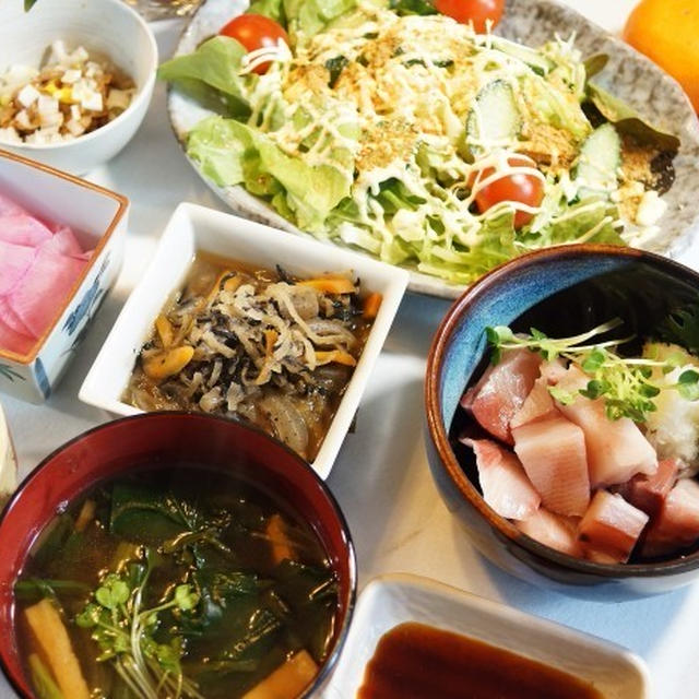 ■昼ご飯【作り置き常備菜プラスαで簡単にランチセット】