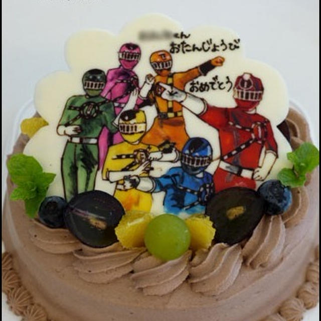 トッキュウジャーとカープのケーキ