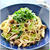きのこと小松菜の玉ねぎ氷梅バターパスタ / 9日のブランチ