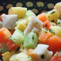 野菜のジャルディニエール（Jardinière　Légumes：温野菜の付け合せ）：「修道院のレシピ」トマトのファルシの隣のレシピより