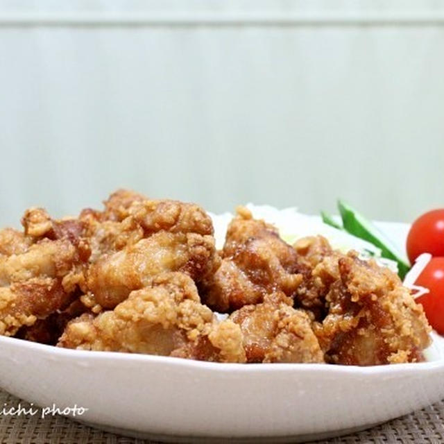 お店の味っぽい「ザ！鶏の唐揚げ」＆唐揚げに使った鶏肉を少し残して「親子きし麺」