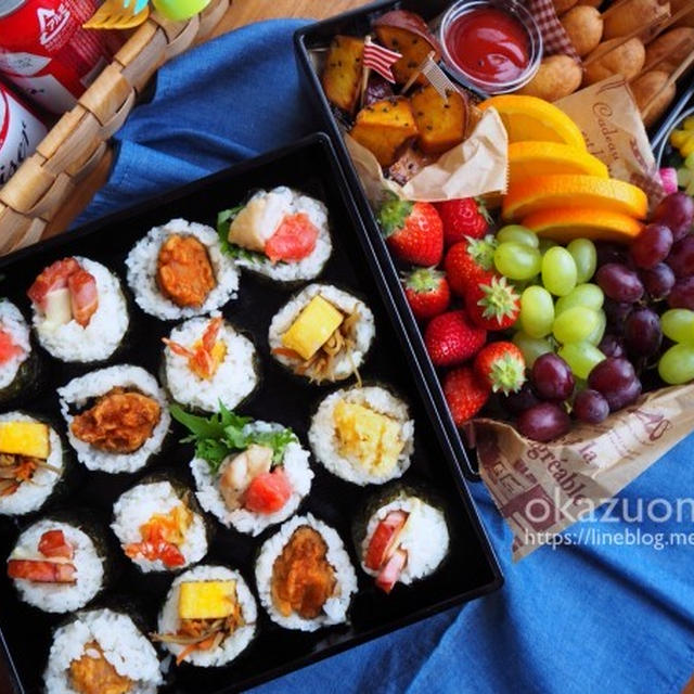 箸いらずの行楽弁当！《おかずおにぎり重》