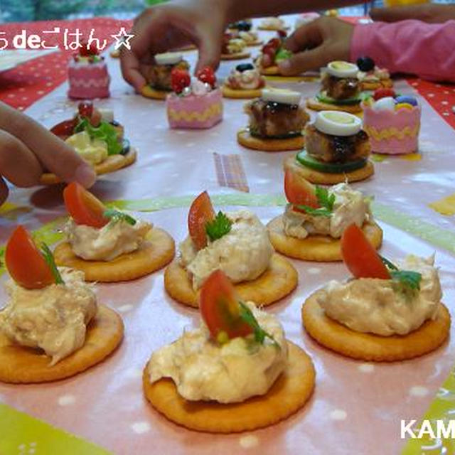 小学生の リッツパーティー 手作りのお皿で By かめ代 さん レシピブログ 料理ブログのレシピ満載