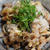 焼き揚げと焼き椎茸のみぞれがけ
