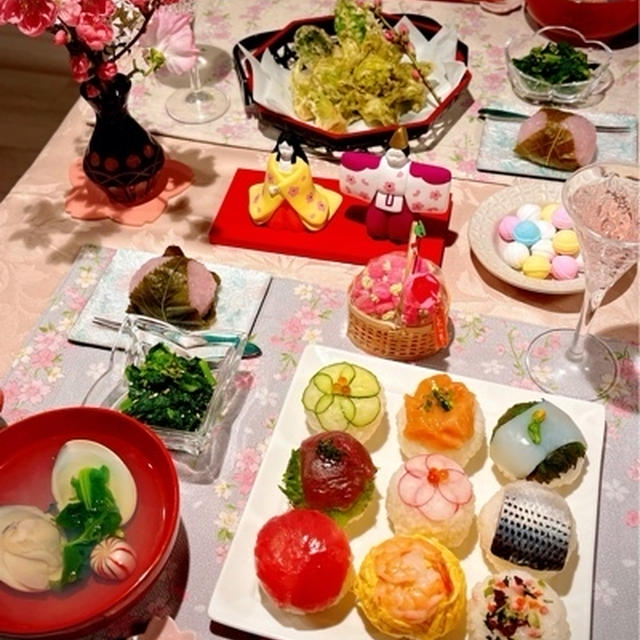 おうちバレンタインディナーとひな祭り