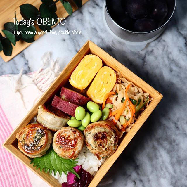 豚ばら肉の肉巻き弁当♡【#お弁当#簡単レシピ】