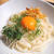 冷たい月見きしめんうどん