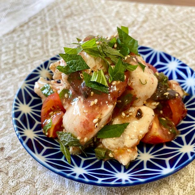 これでOK！ふっくら鶏胸肉の梅紫蘇和え 