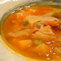 父作野菜のミネストローネスープ。