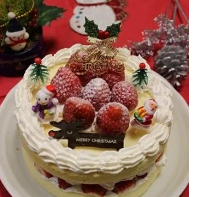 市販のスポンジでズボラなクリスマスケーキ