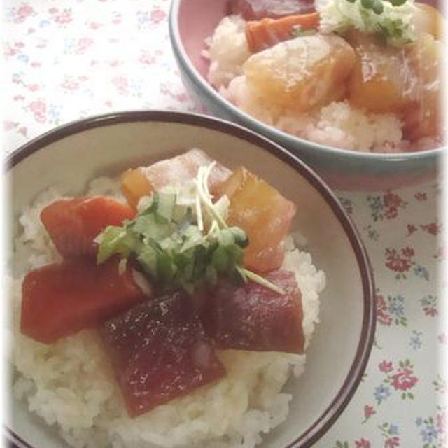 残ったお刺身でづけ丼&メルセデスマークのボディペインテイングとネイル♪