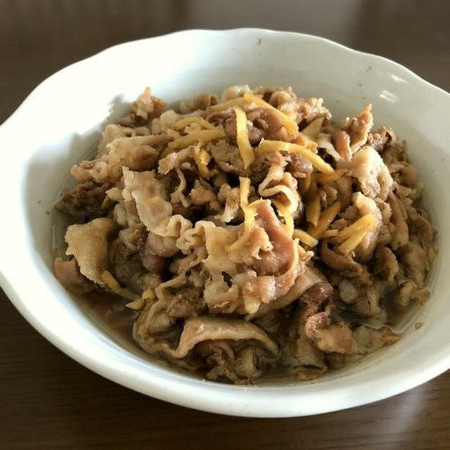 【レシピ動画】豚バラ肉と生姜の甘辛煮♪