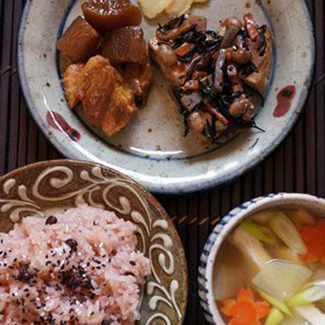 続いて・・・今週作った常備菜で和風ランチ♪