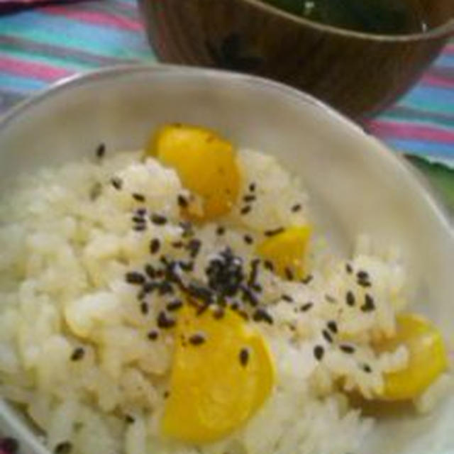 栗ごはんで