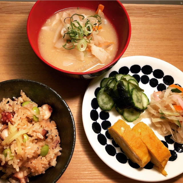 たこと枝豆の炊き込みご飯 と 姉弟のトンチンカンな会話②