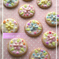 春のお花畑のクッキー＊Flower Cookies