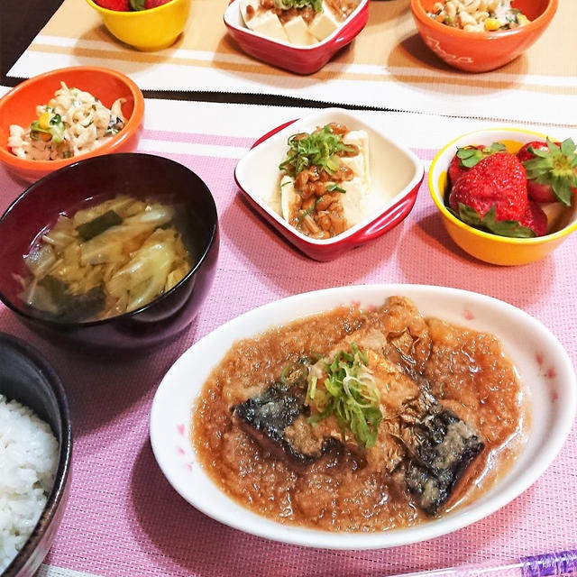 ワーママ、大助かり！レンチde楽ちん！【サバの甘辛みぞれ煮】de夕食　&　ドラマにはまり気味。