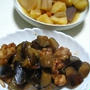 鶏と茄子中華・ジャガとゴボウ天