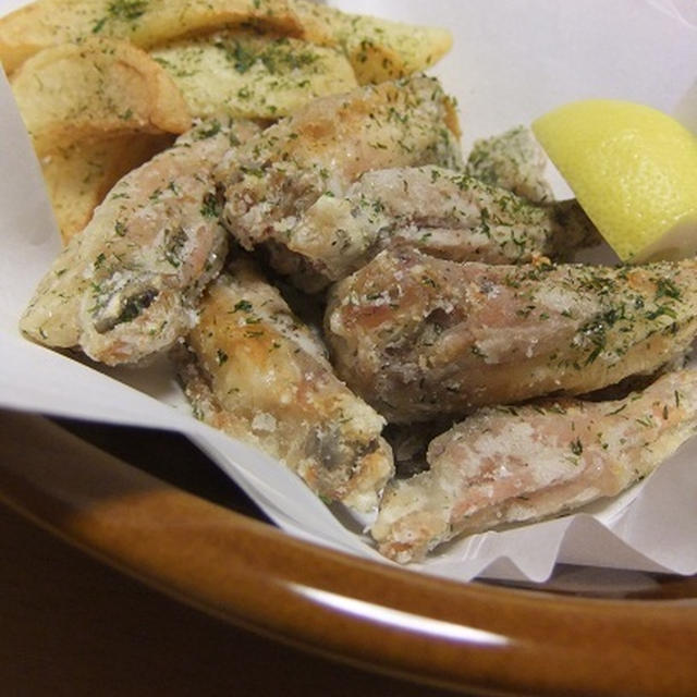ポテトと手羽中の揚げのり塩