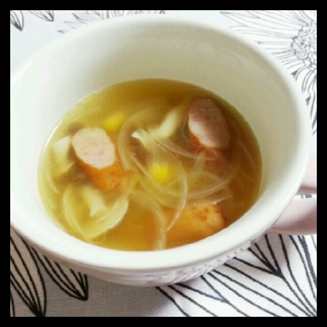 ずぼら♡カレーコンソメスープ♡