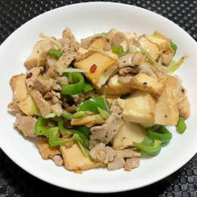 豚肉と厚揚げの炒めもの