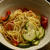 トマトとズッキーニの冷たいパスタ