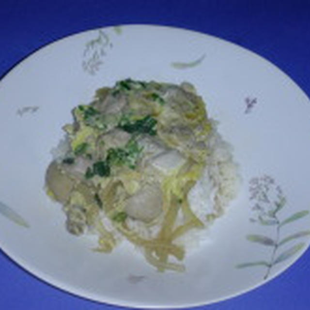 夫婦で食べる親子丼