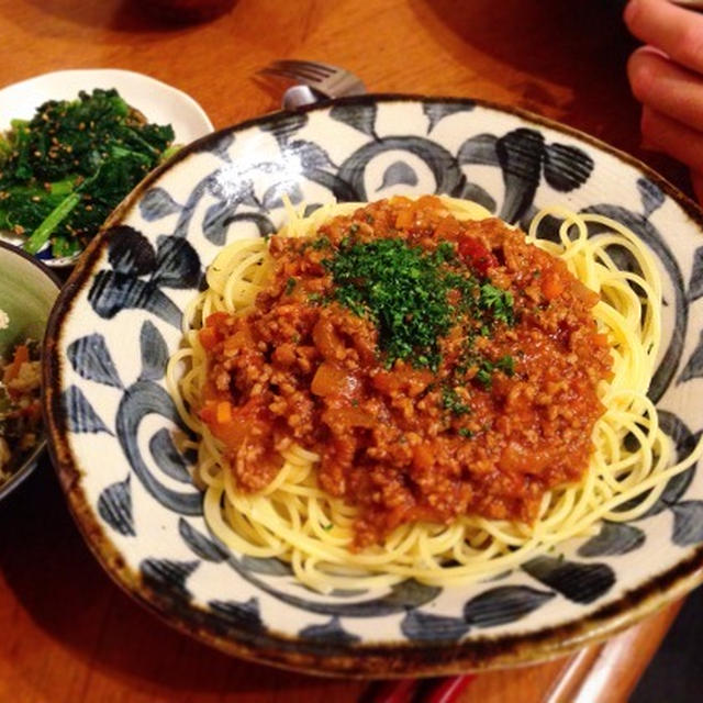 ミートソーススパゲティ。