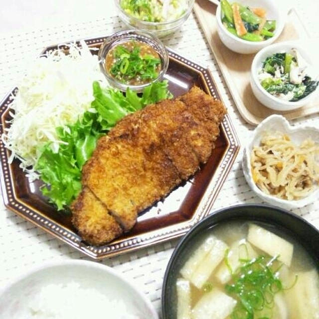 ＊晩ごはん＊～とんかつ～