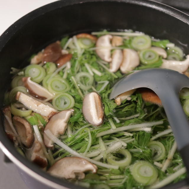 水菜と海苔の中華スープ　｜　味覇で時短で簡単レシピ