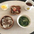 【離乳食完了期】牛そぼろ丼&ターサイのスープ