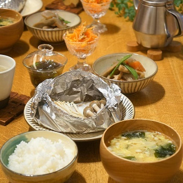 常備菜で早めの晩ごはん