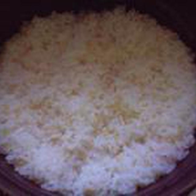 湯立てで白米（６６５）。。。特別栽培米広島世羅高原産コシヒカリ玄米（あいざわ米店）福井県産越前たけふ特別栽培米コシヒカリ白米（あいざわ米店）