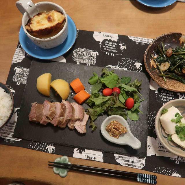 電気圧力鍋で”ポットローストポーク”の晩ご飯と　可愛い観葉植物♪